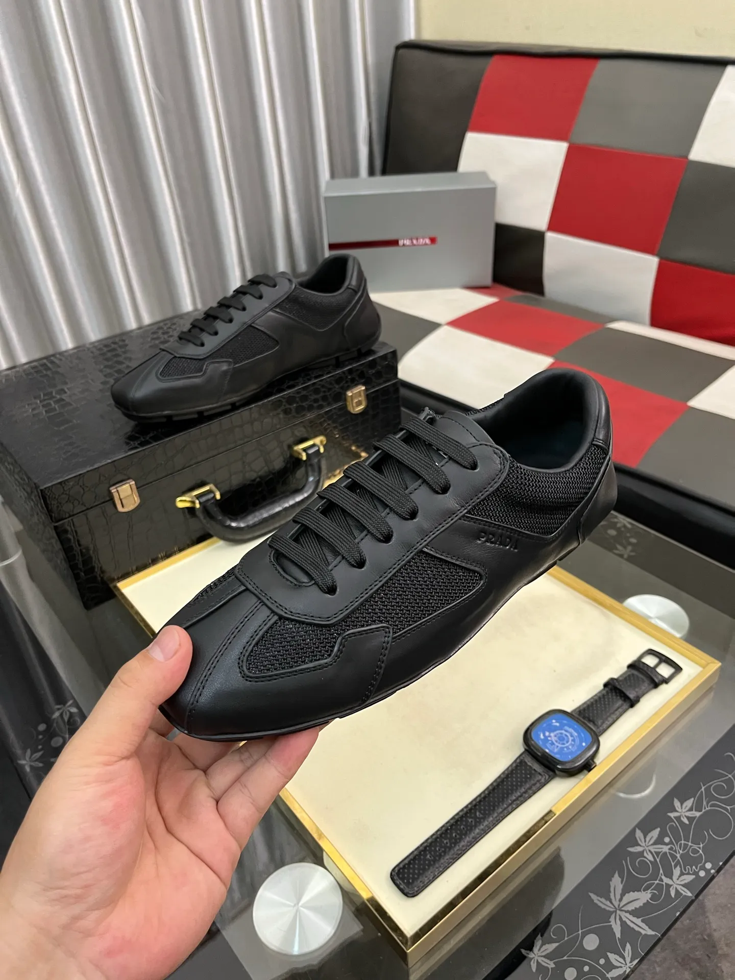 Men's men's shoes 💰458⌚️⌚️prada: new spring and summer casual shoes, sports sneakers, fabric: imported cowhide, lining: original lining, sole: original sole, size: 38-444️⃣colors available